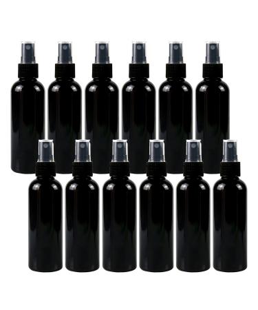 Zeoabsy 12 pieces empty plastic 100ml black spray bottle Small with black fine fog spray pump atomizer pumping pum perfumer panel.