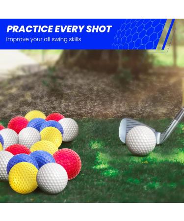 16 Pack Colored Foam Golf Practice Balls for Realistic Putting Training - Indoor/Outdoor Use - Buy Online on GoSupps.com