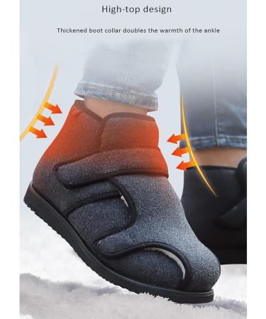 Diabetic Edema Shoes for Men - Adjustable Outdoor Slippers for Plantar Fasciitis & Swollen Feet | Size 13 Grey - Buy Online on GoSupps.com