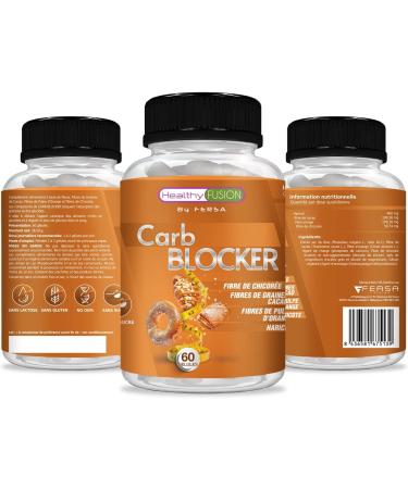 Healthy Fusion Powerful Fat & Carb Blocker | Slimming Action | Sugarlock Formula | Cocoa Seeds Orange Pulp & Chicory Fiber | Suitable for All Diets | 60U - Buy Online on GoSupps.com