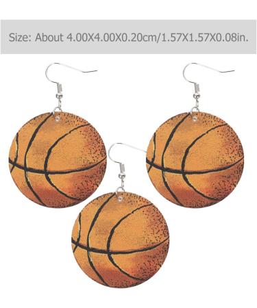 6 Pairs basketball earrings baseball earrings fashion jewelry for women soccer dangle earrings womens gifts earrings for women trendy lovers gifts Miss football leather personality - Buy Online on GoSupps.com