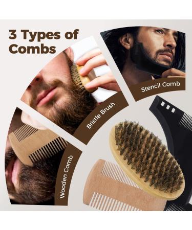 Bledras Kit Cuidado Barba Hombre 13 and 1 Beard Care For Men With Beard Oil Beard Shampoo Beard Cream Beard Pencil Scissors Beard Brush Beard Comb - Buy Online on GoSupps.com