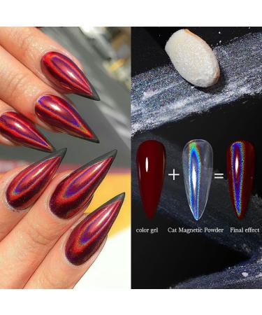 White Pearl Chrome Nail Powder - Holo Glitter for Stunning Nails | Aurora Ice Shimmer Pigment Powder (2pcs) | Gzsyy - Buy Online on GoSupps.com