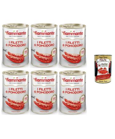 Italian Gourmet E.R. La Fiammante I Filletti di Pomodoro Lot de 6 filets de tomates 400 g + Italian Gourmet Polpa 400 g