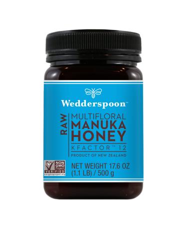 Wedderspoon Raw Multifloral Manuka Honey KFactor 12 1.1 lb (500 g)