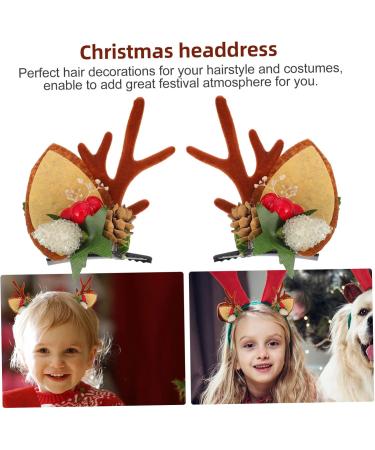 minkissy 2 Pairs Christmas Hair Clips Winter Hair Barrettes Xmas Hair Pins Xmas Hair Clip Christmas Photo Booth Props Xmas Kids Hair Accessories Kids Decor Felt Christmas Socks Elk Child - Buy Online on GoSupps.com