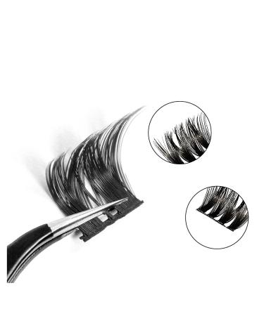 Thick Natural Reusable False Eyelashes - 3 Rows of 01 Segmented Cluster (8mm) | International Shipping Available - Buy Online on GoSupps.com