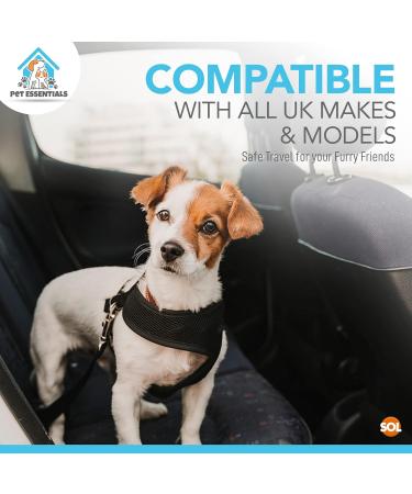 2pk Adjustable Dog Car Seat Belts for Cars UK | Dog Safety Belt Clip | In-Car Pet Restraint Harness - Buy Online on GoSupps.com