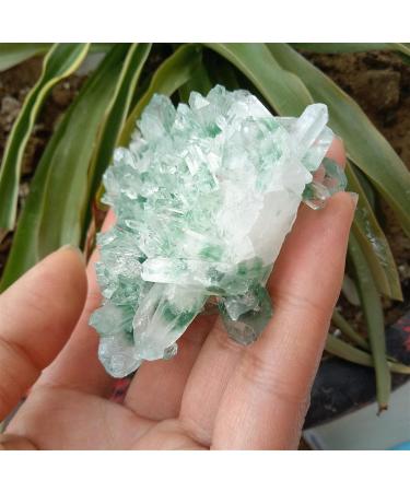 Natural Beautiful Specter Quartz Crystal Cluster Green Ghost Crystal Stone Cluster Reiki qiangang - Buy Online on GoSupps.com