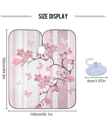 Shop Waterproof Barber Cape - Japanese Sakura Flower & Cheetah Haircut Bib for Men & Women | Premium Unisex Hair Cutting Cape - Buy Online on GoSupps.com