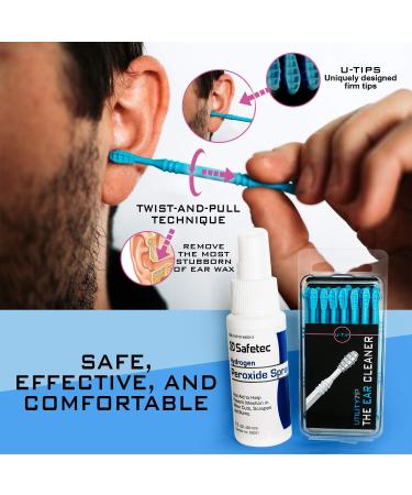Utility Tip Master Ear Cleaning Kit - Reusable Wax Remover with Hydrogen Peroxide Sprays, Spiral Cleaner Tips, and Ear Plugs - All-In-One Solution - Buy Online on GoSupps.com