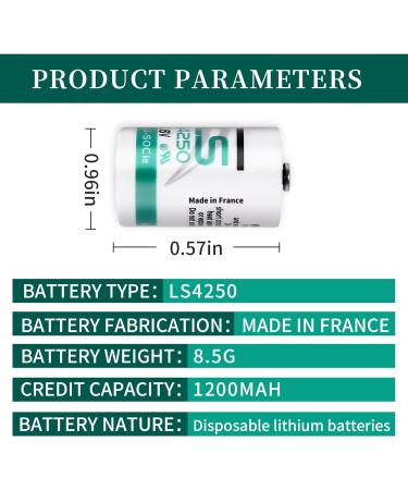 10 X LS14250 1/2 AA 3.6V Battery - High Capacity 1200mAh for Dogwatch R9 Leash | International Shipping Available - Buy Online on GoSupps.com