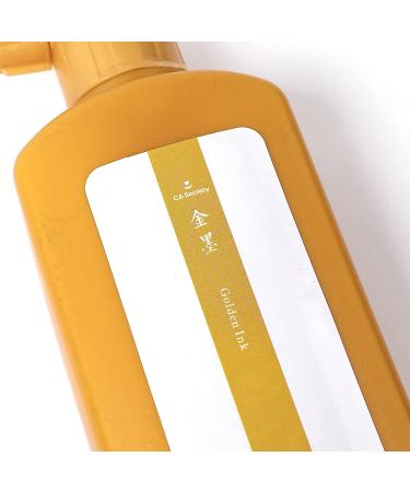 CA Society Gold Calligraphy Ink 250ml (8.45oz) - Premium Sumi Chinese Painting Ink - Buy Online on GoSupps.com