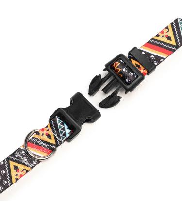 Adjustable Mercano Dog Collar - Soft Nylon Comfort & Stylish Pattern for Small to Medium Dogs (Ethnic Gold) - Buy Online on GoSupps.com