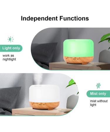500ml Essential Oil Diffuser & Aromatherapy Humidifier - Yellow | Remote Control, Quiet Mist, Ultrasonic Vaporizer for Large Rooms & Baby Bedrooms - Buy Online on GoSupps.com