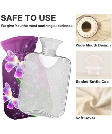 Buy 1L Heat Bottle with Plush Cover - Ideal for Winter Sports & Outdoor Comfort | Peony Butterflies Design - Buy Online on GoSupps.com