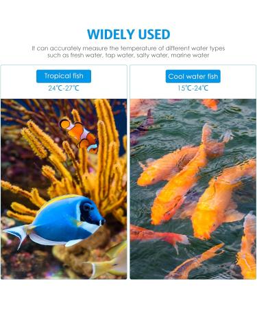 Brifit Mini Digital Aquarium Thermometer 2 Pieces - Precision LED Touch Screen for Freshwater & Marine Aquariums - Buy Online on GoSupps.com