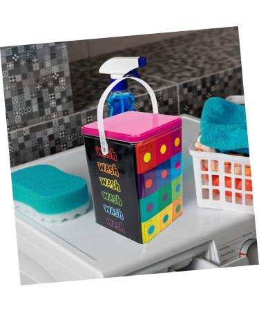 Zerodeko 3pcs washing powder storage bucket laundry tin container containers with lids laundry snack container Storage Container storage jar wrought iron Metal - Buy Online on GoSupps.com