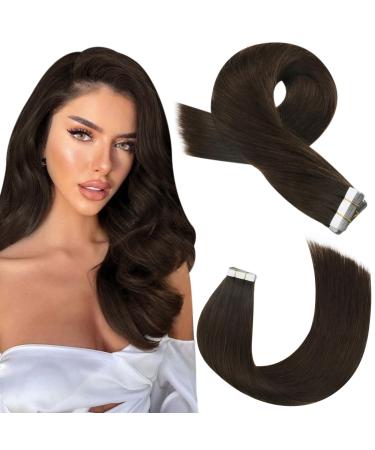 Moresoo invisible tape extensions real hair 60 cm tape in hair extensions glue extensions real hair tapes dark brown #4 invisible tape in remy real hair extensions 20 pieces/50g 60 cm 1. #4 dark brown