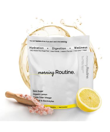 Morning Routine Daily Hydration | Electrolyte Powder Packets with Apple Cider Vinegar, Lemon and Sea Salt | Hydrate Powder, Electrolyte Drink Mix | Keto & Paleo Electrolytes Hydration Powder - 30 ct 30 Count (Pack of 1) - Buy Online on GoSupps.com