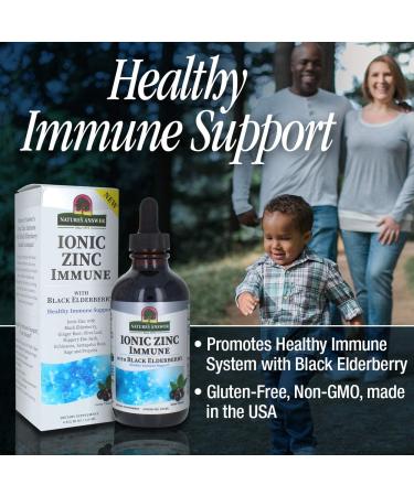 Ionic Zinc & Black Elderberry Immune Support - Nature's Answer 4 fl oz - Buy Online on GoSupps.com