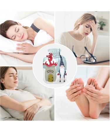 Mushroom House Hot Water Bottle - 2L Fleece Cover for Warmth & Comfort | Ideal for Hot & Cold Compresses - International Shipping Available - Buy Online on GoSupps.com