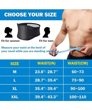 Buy Self-Warming Lordosis Back Bandage & Waist Trainer | Pain Relief for Herniated Disc Sciatica & Scoliosis - Adjustable Belly Control Belt in Schwa Black - Buy Online on GoSupps.com