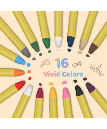 GLEEMEN Face Paint Crayons for Kids - 16 Colors - Safe & Easy Face Body Painting Kit for Birthday Party, Halloween Makeup & Cosplay - Buy Online on GoSupps.com