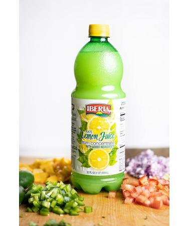 Iberia 100% Lemon Juice 32oz (Pack of 3) - Natural Citrus Flavor for Cooking & Cocktails - Buy Online on GoSupps.com