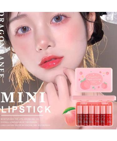 6 Colors Lip Tint Stain Set Mini Liquid Lipstick Waterproof & Long-Lasting Korean Lip and Cheek Tint | Vivid Color & High Pigment - Buy Online on GoSupps.com