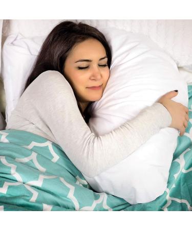 DMI Body Pillow, Side Sleeper Pillow and Pregnancy Pillow with Contoured Support to Eliminate Neck, Back, Hip, Joint Pain and Sciatica Relief with Removable Washable Cover, Firm, U Shape Neck Pillow Half Body Pillow