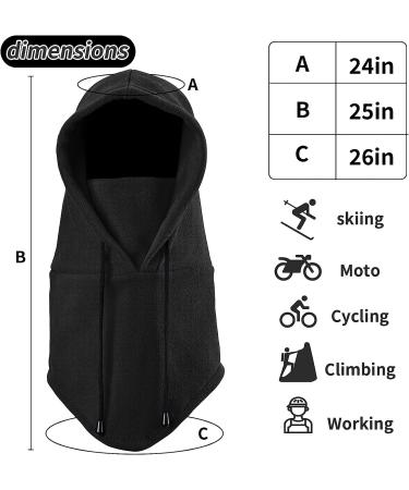 Joyoldelf Ski Mask Balaclava Full Face Sports Mask - Black | Breathable Men Women Face Mask - Buy Online on GoSupps.com