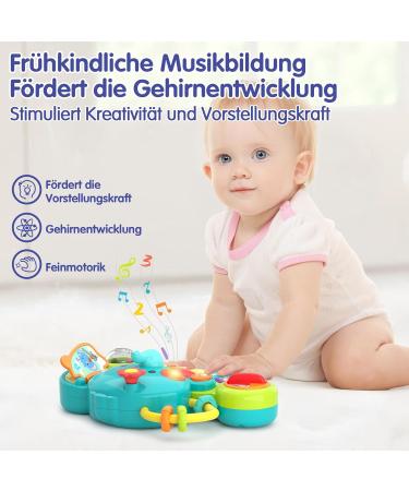 Hola Baby Toys: Musical Elephant Piano & Light-Up Motorcycle for Kids 3-12 Months | Unique Gifts for Boys & Girls - Buy Online on GoSupps.com