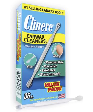 Clinere Ear Cleaners Club Value Pack - 36 Count | Earwax Remover Tool for Gentle Cleaning at Home | Instant Itch Relief | Ear Wax Buildup Solution - Buy Online on GoSupps.com