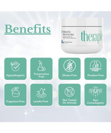THERAPLEX Emollient Cream for Dry Skin - Fragrance-Free Paraben-Free Noncomedogenic Dermatologist Recommended - Deep Hydration Moisturizer (6 Oz - Buy Online on GoSupps.com