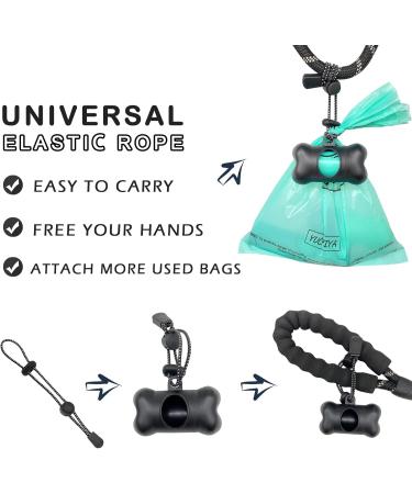 YUCHIYA Dog Poop Pickup Bags Holder Dispenser with Standard-Sized Leak-Proof Scented Doggy Waste Bags and Carabiner Hook and Loop Fastener Never Loose on Leash Lead Again Black 1 Holder 15 Bags - Buy Online on GoSupps.com