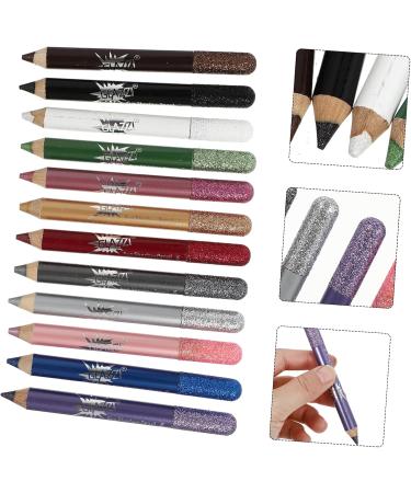 Housoutil 12pcs Pearlescent Eyeshadow Pencil Eyeshadow Stick Eye Shadow Stick Long-lasting Eye Shadow Pen Girl - Buy Online on GoSupps.com