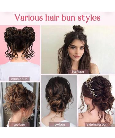 Messy Bun Hairpiece Hair Gum Updos Hair Piece Voluminous Curly wavy Hair Bun Scrunchies Extensions for Women Girls (18H613) - Buy Online on GoSupps.com