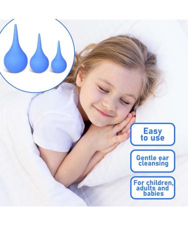 YBEATY 3PCS Hand Bulb Ear Dropper with Add-on Stream Tip Soft Reusable Effective Blue Rubber Squeeze Suction Tool Ear Wax Removal Cleaning Kit for Kids Adults Pet Sinus Rinse Mucus - Buy Online on GoSupps.com