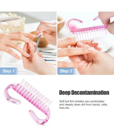 Buy Hanyousheng Nail Brush Set - 5 PCs Hand Washing & Dust Remover Brushes with Handle | Ideal for Beauty & Nail Cleaning (3 Colors) - Buy Online on GoSupps.com