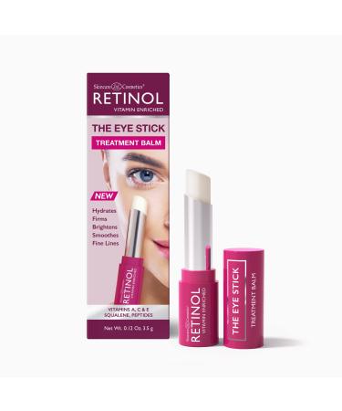 Retinol Anti-Aging Eye Stick   Treatment Balm   Your Beauty Secret for Younger Looking Eyes   Hydrates  Firms  Brightens  and Smooths Fine Lines   Vitamin A  C and E Minimizes Age s Effect on Eyes