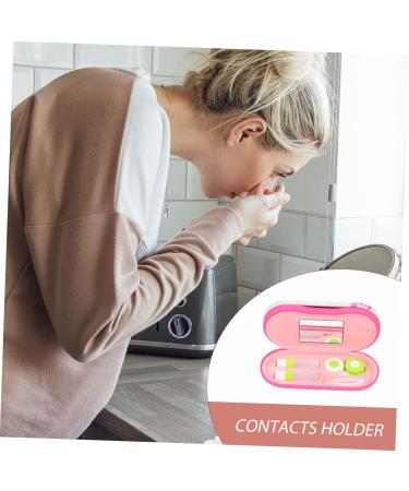 Iwowhero Double-Sided Glasses Case & Terrarium for Kids - Travel Contact Lens Holder & Tweezers - Pink 16.5x7x5.5cm - Buy Online on GoSupps.com