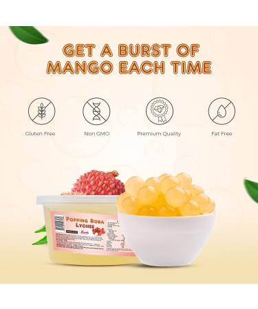 Fanale Lychee Popping Boba 100% Fat Free Vegan Non-GMO & Gluten Free Bursting Boba Pearls Flavored Pearls for Bubble Tea Shakes Desserts & Smoothie Popping Boba Pearls 1 Pound (Pack of 1) Lychee 1 Pound (Pack of 1) - Buy Online on GoSupps.com