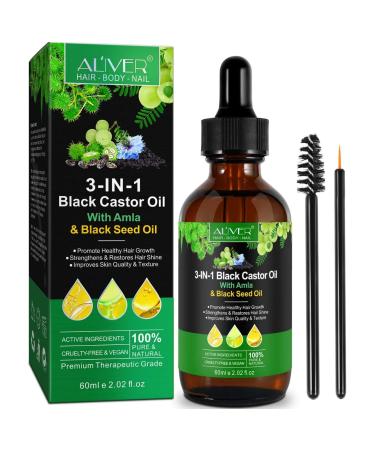 3-in-1 Jamaican Black Castor Oil with Amla & Black Seed - Multi-Tasking Oil for Hair Growth & Nourishment - Buy Online on GoSupps.com