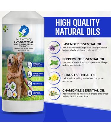 Pet Harmony Natural Dog Anti-Itch & Skin Healing Spray -500ml- Enriched with Chamomile Coconut & Essential Oils Promotes Hair Growth Anti-Bacterial Anti-Fungal Anti-Inflammatory Allergy Relief - Buy Online on GoSupps.com