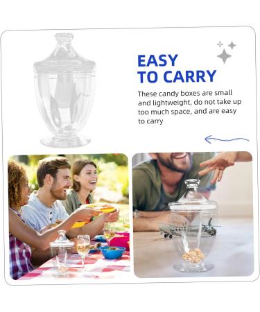 TOPBATHY 3pcs Sugar Bowl Gift Boxes Snack Container Glass Candy Dish with Lid Tea Jar Party Favors Holder Clear Wedding Favor Boxes Candy Storage Cup Chocolate Jar Acrylic Biscuit Candy Box - Buy Online on GoSupps.com