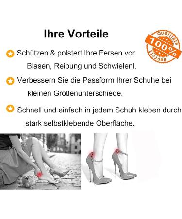 10 Pairs Self-Adhesive Sponge Heel Cushions - Black & Beige | Comfort Shoe Inserts for Heel Protection - Buy Online on GoSupps.com