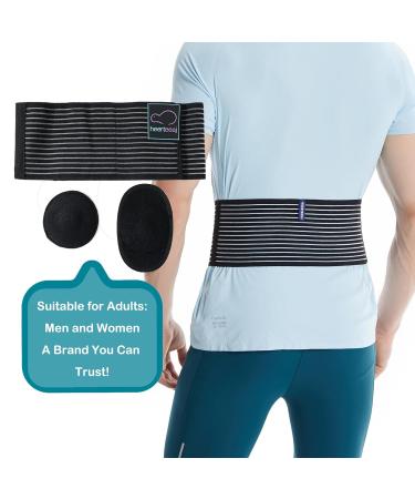 Umbilical Hernia Strap for Men and Women - Abdominal Support with Compression Pads - Post-Surgery and Postpartum Recovery - Large/X-Large - Buy Online on GoSupps.com