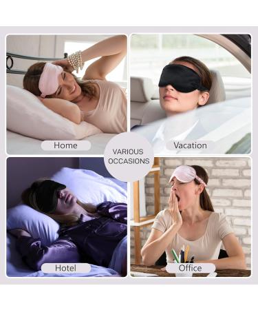 Buy Organic Natural Silk Sleep Mask - 100% Mulberry Silk 25 Momme Eye Mask for Travel & Napping - Adjustable Strap Zero Pressure Soft & Comfortable Perfect Gift (Pink - Buy Online on GoSupps.com