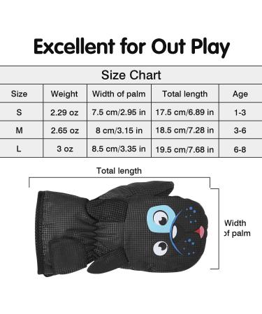 Buy Moko Children's Ski Gloves - Windproof Waterproof Black Winter Gloves for Girls (1-3 Years) | Perfect for Skiing Snowboarding & Outdoor Activities - Buy Online on GoSupps.com